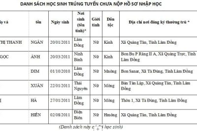 THÔNG BÁO  (Lần 2) Về việc nộp hồ sơ tuyển sinh vào lớp 10  trường THPT DTNT N’Trang Lơng năm học 2026 – 2027